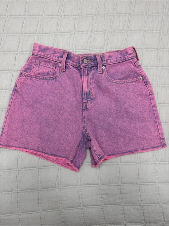 Old Navy Other - Old Navy Pink Acid-Wash Denim Mom Shorts